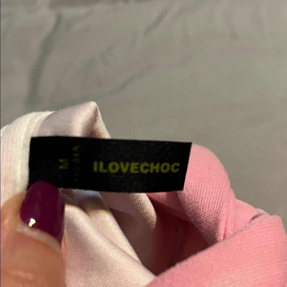 Women's Pink Ombre Pullover Hoodie - Picture 3 of 3